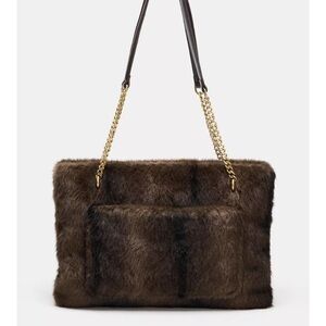 FAUX FUR SHOULDER BAG